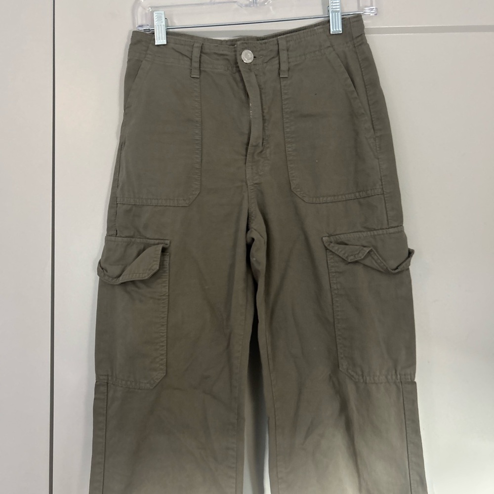Zara Khaki Utility Trousers